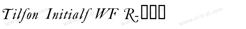 Tilson Initials WF R字体转换